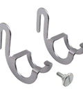 Finger Guard 2 Pack For Industrial Sewing Machines Compatible With Brother DB2 Series Juki S7100 S7200 PQ1300 PQ1500 And Consew Single Needle Models Replacement Safety Guard For Home Studio Workshop And Small Biz Use, shown as two metal hooks with a screw.
