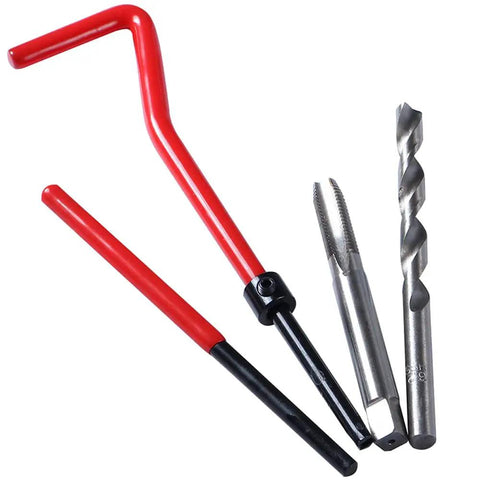Heavy Duty 30 Piece Stainless Steel Thread Repair Kit M6x1.0 For Auto Repair Includes Thread Inserts Drill Bit Tap Installation Tool