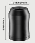 Black aluminum Magnetic Screwdriver Bit Holder With Aluminum Alloy Body Demagnetizer Accessory, compact design with dimensions.