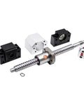 Heavy Duty HGR25 Linear Guideways Plus HGW25CC Sliders With SFU2510 C7 Ball Screw Nut Kit parts including slider blocks and ball screw.