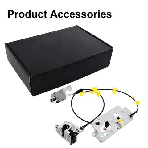 Ford F150 Left Side Door Rear Lock Latch Actuator Cable Assembly Set Upper And Lower For 2004 2008 Extended Cab; box and cables shown