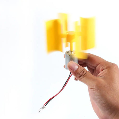 DIY Wind Turbine Generator Kit With 360 Degree Rotatable Blades And DC Motor For Science Education Teaching Tool in hand