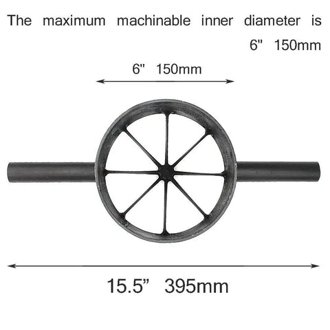 Heavy Duty Steel Bamboo Splitter For Eight Even Pieces with inner diameter 15.5cm and length 39.5cm, front view.