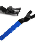 Hardcore Adjustable Pin Spanner Wrench For Angle Grinders With Rock Solid Handle And Sweat Free Disc Swap Kit Forged From Premium Chisel Tool Steel Measuring Seven Point Two Five Inches In Bold Blue