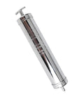 Heavy Duty 500cc Aluminum Alloy Oil Suction Syringe Pump Extractor with polished finish and manual lever for fluid transfer.
