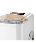 Slick Countertop Portable Nugget Ice Maker With Hella Quick Freezing Ability And Easy Self Cleaning System Holding Twenty Six Pounds Of Chunky Ice.