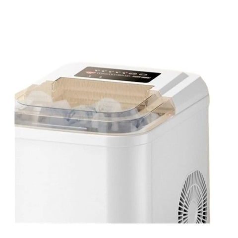 Slick Countertop Portable Nugget Ice Maker With Hella Quick Freezing Ability And Easy Self Cleaning System Holding Twenty Six Pounds Of Chunky Ice.