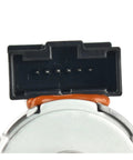 CVT transmission stepper motor with black 6-pin connector and orange wiring.