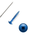 Exterior Pocket Hole Screws 8 By 1-1/4 Inch Coarse Thread Square Drive Washer Head Blue Coated Wood Screws 300 Count viewed with drive bit