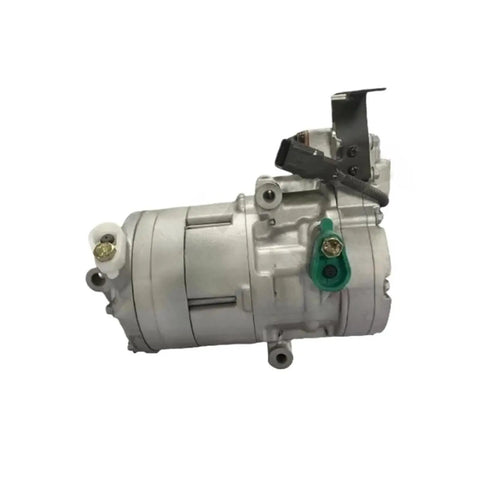 Premium High Voltage Electric AC Compressor Straight Bolt On Swap For Hyundai Kona EV And Kia Niro EV 97701K4000 Replacement showing the aluminum housing.