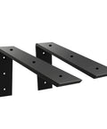 Beefy Hidden L Shelf Countertop Bracket Heavy Duty 3 Eighth Inch Thick 10 By 6 By 2.5 Inch Metal Corbels 2 Pack For Tops Black