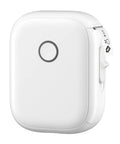 Fafeicy P12 Mini Portable Thermal Printer With Bluetooth, compact white design with a round button and side features.