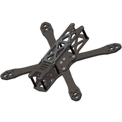 Sturdy Stretch X FPV Frame Kit For 5/6/7 Inch Drones, carbon fiber frame with easy assembly, top view of 6mm 290mm frame.