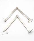 Heavy Duty Two Pack Folding Lid Support Hinges Built Tough Stainless Steel Brackets for cupboards and desks