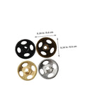 Mini Colored Button Set for Doll Clothes and DIY Sewing Projects, 120Pcs Tiny Round Snap Fasteners for Crafts, shown in assorted colors.