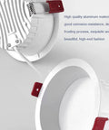 iumLeap 12 Pack Recessed LED Downlight - 3/4/5/6 Inch Anti-Glare Spotlights with Baffle Trim - 20w-White Light, aluminum housing