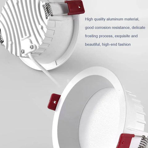 iumLeap 12 Pack Recessed LED Downlight - 3/4/5/6 Inch Anti-Glare Spotlights with Baffle Trim - 20w-White Light, aluminum housing