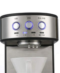 Top view of Automatic Bean To Cup Coffee Maker With Integrated Milk Frother showing control buttons and stainless steel design.