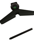 JHTII magnetic centering head, pipe center finder; two-piece Y-shaped black plastic tool with dial bubble protractor and rod