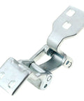 Heavy Duty Chrome Right Upper And Lower Door Hinge Set For Ford Transit Connect 2010-2013 close-up view of chrome hinge