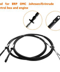 12Ft Throttle Shift Remote Control Cable 2 Pack Fits Evinrude BRP OMC Outboard Engines Replacement For Boat Control System