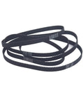 Beefed Up 6mm Wide Timing Belt Set 2GT Series, shown coiled, suitable for sizes 276-370, low noise, non-slip, elastic shock absorption.