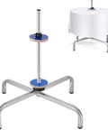 Heavy Duty Vertical Bubble Wrap Dispenser Stand Offering Quick Adjust Length Settings, sturdy chrome frame for easy packing.