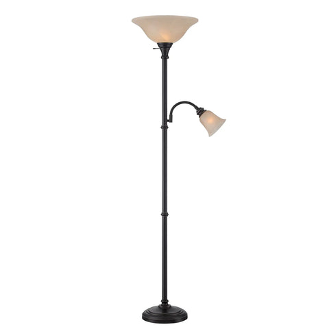 Antique Brass Torchiere Lamp With Lit Amber Cloud Glass Shades Adjustable Reading Gooseneck 72 Inch Tall On Off Switch Bulb Included Modern Contemporary Design For Living Room Or Bedroom