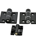 Heavy Duty Adjustable Damping Cabinet Butt Hinge With 180 Degree Free Positioning And Rock Solid Aluminum Build for smooth door closure, three hinges displayed.