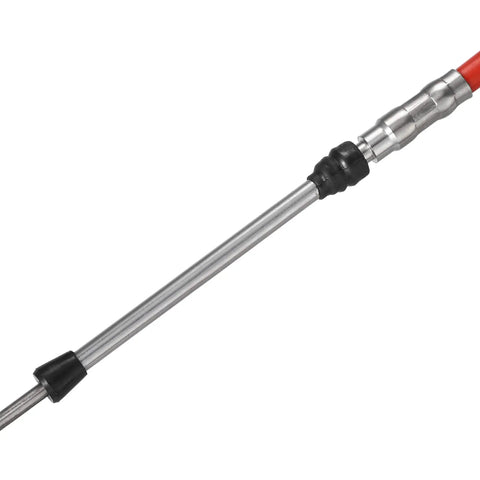 Close-up of 16ft Marine Throttle Shift Remote Control Cable connection for Yamaha Honda Suzuki Nissan Tohatsu outboards