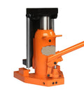 Slick Hydraulic Claw Jack Handles Your Whip With Ease, 5 Ton Manual Car Repair Tool For Garage Wrenching and Shop Floor Rigs. Orange hydraulic jack.