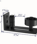 Adjustable Floor Guide For All Sliding Barn Doors With Eight Setup Options, Flush Bottom Design, Set Of 2, Front View