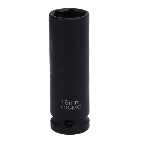 Heavy Duty 19mm Thin Wall Impact Lug Nut Socket Set With Wheel Protection Design Keeps Fasteners Safe From Rounding Even Under Heavy Torque For Reliable Auto Repair Vibes, black CR-MO socket