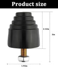 2 Pack Car Suspension Bump Stops Rubber Bumper Stop Kit with Nuts, 3x1.95 inch, black, shown with measurements for shock absorption.