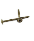 Heavy Duty Exterior Wood Screws With Washer Head 5/16-Inch By 4-Inch Torx Star Drive ASTER Thread Type 17 Point Golden E Coat