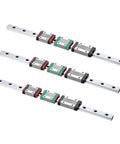 Top Tier High Precision MGN7C Miniature Linear Guide Rail Kit In 350mm Length With Pre Drilled Support Blocks For Smooth Low Friction Motion And Easy Insta, three rails with carriages