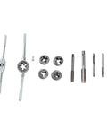 Top Pick Fafeicy High Speed Steel Tap And Die Set For Thread Repair Including 12 Pieces With Wear Screw Wrench Kit, 12-piece HSS set