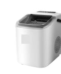 Freshly Chilled Bullet Ice Anytime With This Sick Countertop Ice Maker For Backyard Hangouts Portable white unit with top access and cooling vent.