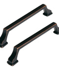Two Pack Center To Center 128mm Matte Nickel Brushed Finish Cabinet Pulls for kitchen cabinets and dressers, solid grip handles