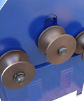 Heavy Duty Electric Pipe Tube Bender Machine With 17 Die Set For Round And Square Metal Steel Tube Bending 5/8 To 3 Inch Roll Former close-up of bending rollers.