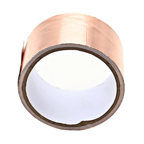 Copper Foil Tape With Pro Grade Heavy Duty Adhesive Shielding For Grounding, Guitar Shielding, Stained Glass And Electrical Repairs