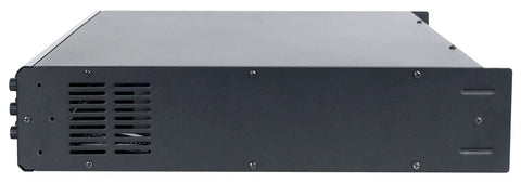 Side view of 650 Watt Six Zone 70V Commercial Amplifier With Bluetooth USB SD Card Playback FM Radio Rack Mountable