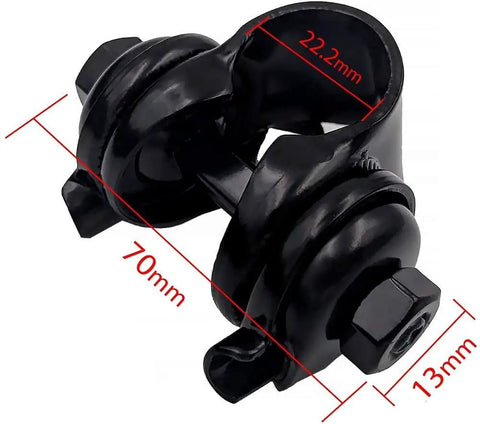 Sturdy Bike Seat Clamp For Standard Rail Saddles, Durable Seven Eighth Inch Inner Diameter, Classic Design, dimensions shown