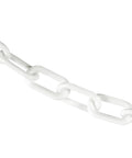 Heavy Duty Plastic Barrier Chain 500 Ft White Hdpe Crowd Control Rope, close-up of durable white segments for crowd control.