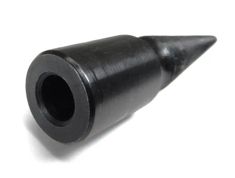 Spindle With 3/8 Inch Arbor Hole For Lathe Motor Friction Grip Right Hand Tapered Threaded 6 Inch Overall Length Machined Cold Rolled Steel Anodized