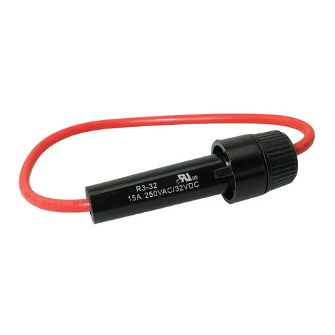 Heavy Duty Inline Fuse Holder Compatible With Standard 6X30Mm Miniature Glass Tubes Includes A Damn Reliable 3Amp Glass Fuse for auto wiring.