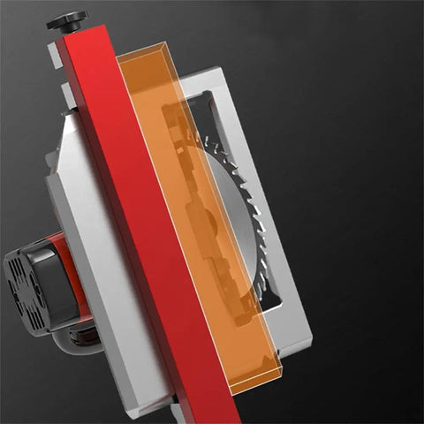 Aluminum Alloy Circular Saw Guide Rail For 12 Inch Saw Base, Precision Adjustable Cutting Guide shown attached to saw