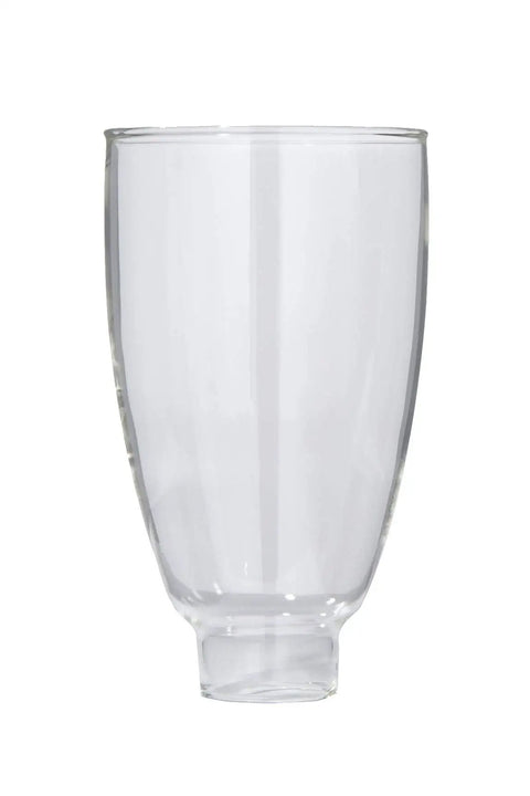 Clear Glass Colonial Style Lamp Shade For Sconces And Hanging Lights Six And A Half Inches Tall Three And Three Quarter Inches Wide Fitter One And Five Eighths Inches Vintage Look With Crisp Transparency For Classic Home Lighting.