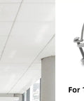 10 Pack Half Inch Zinc Plated Steel Fire Sprinkler Head Guards With Stainless Mounting Hardware shown installed on ceiling.