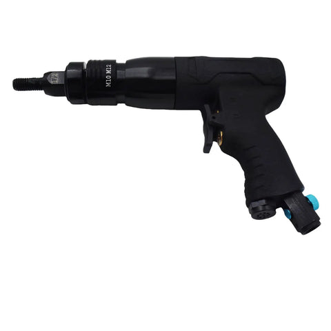 Side view of Air Powered Rivet Nut Tool Kit With Half Inch And Three Eighths Mandrels, Pneumatic Pull Setter Fastener Gun
